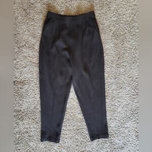 St John Sportswear Brown Knit pleated Trouser Pants Vintage straight ankle 12